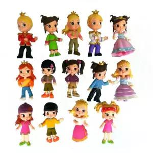 1/3/5PCS 미니 액션 피규어 동일 Playmobil 장난감 8-9cm 인형 소녀 소년 모델 케이크 입상