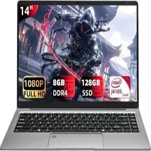 Office 2024 노트북 Win 11 Pro 14인치 IPS 1920 x 1080 웹캠 고속 조용한 CPU Celeron J4105 N4000 및