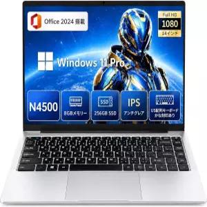 Kazeon N4500 노트북 MS Office 2024 Windows 11 Pro 14인치 1920 x 1080 FHD IPS LCD 8GB 메모리 SSD 웹캠