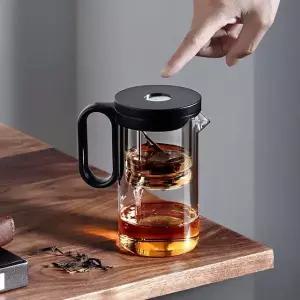 사마도요 블랙핸들 티포트 티팟500mL  P002 유리필터