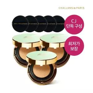 샬랑 드 파리 [CJ단독 78 ] BEST 시그니처 결점 커버쿠션 기획세트 엑셀랑스 루나쿠션 2+1)+퍼프5ea)