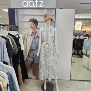 Ab.f.zDP01앞단추민소매포켓롱원피스AFZ2QO04