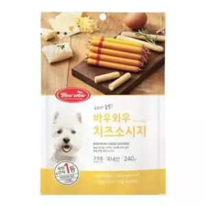 오너클랜 강아지 바우와우 치즈 소시지 14개입 소프트 간식 강아지간식 강아지소세지간식