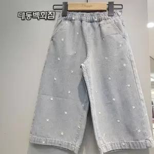 치크DP01꽃자수와이드청바지CKTJ25F80