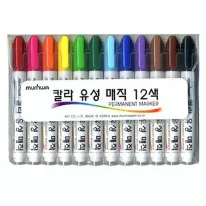 [셀러에이드]문화)칼라유성매직 12색세트