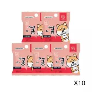 친절한탄씨 강아지 줄줄이 소고기 5개입 10묶음 노즈워크 간식 강아지간식 강아지노즈워크간식