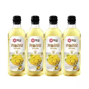 CJ 백설 카놀라유 900ml x4개