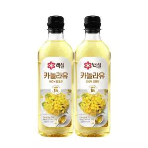 CJ 백설 카놀라유 900ml x2개