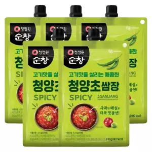 청정원 순창 청양초 쌈장 190g 5개