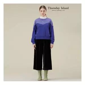 써스데이아일랜드 정상가-159000원Thursday Island 배색 믹스 스?셔츠T238MST231W