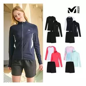 MILLET 23SS 밀레 레귤러핏 래쉬가드 여성 3종세트 4컬러 택1 1597199