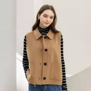 더핸드메이드 최초가 105000원 55~88 카라넥 핸드메이드 울 블렌드 베스트 이너아우터