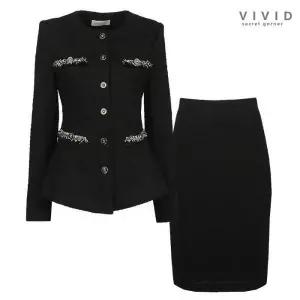 비비드시크릿가너 VIVID SET 여성 트위드 정장자켓스커트 세트