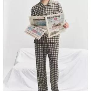 댑 브라운 소프트 포켓 스판 남성 잠옷세트XXL110까지