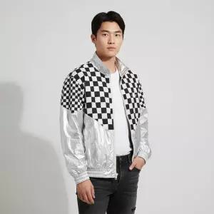 셀린느 셀린로고 체크 메탈 루즈핏 남성 자켓 2W420819L 36AG