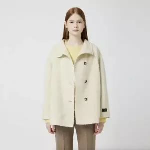 CC콜렉트 정상가 579000원 수리알파카 블렌드 하프 코트 C254MSG502