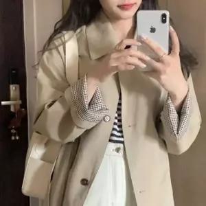 라일리여성의류 Rly 여대생 싱글 트렌치 코트 바람막이 간절기 봄 자