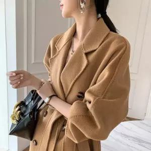 브리치 제로투올샵 NYL 캐시미어 양면 울 코트 롱 여성코트 실버 그레이