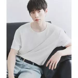 DRAW FIT 서강준 실켓 코튼 U넥 티셔츠 WHITE DFTS4201WH 958815