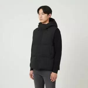 텐씨 보리얼 가먼트다이 후드 패딩 조끼 남성 자켓 24CTCUX03195 003780 999