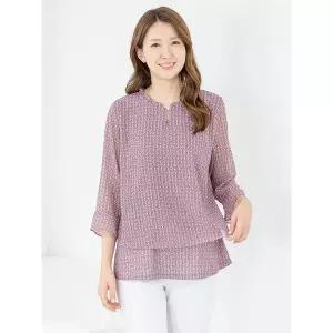 엄마옷 블라우스 쉬폰 7부 이중 603FGH226 마담/중년여성/빅사이즈/50대/60대