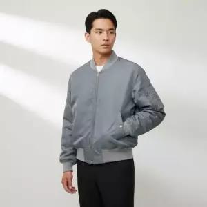 오라리 26SS 하이 덴시티 실크 트윌 플라이트 블루종 남성 자켓 A26SB01AR BLUE GRAY