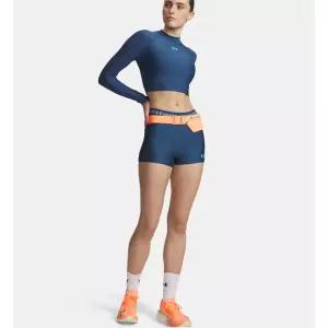언더아머 UNDERARMOUR 6010725 498 블루 히트기어 여성용 쇼티 여성 3부 숏 레깅스 타이즈