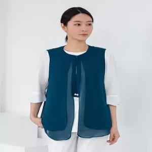 [모슬린]엄마옷 라운드 이중 진주 쉬폰 베스트 614FGH134 마담중년여성빅사이즈50대60대