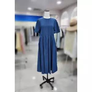 스테파니 세이브존08 뒷 단추 청 원피스 A25DM5203