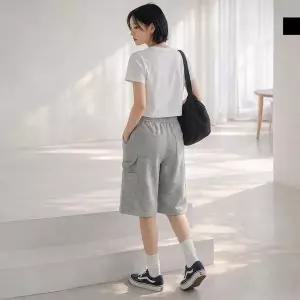 [하프클럽/셀러허브_여성트랜드패션]여자 데일리 편안한 와이드 밴딩 버뮤
