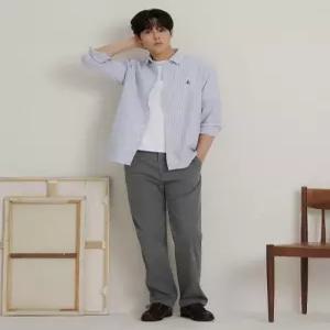 빈폴 멘 여름 컴포트핏 치노 팬츠 카키 BC6321C23H