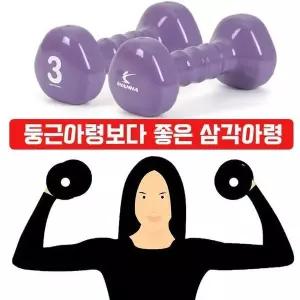 [아웃도어스/셀러허브_아웃도어]없고 녹슬지 않는 삼각 아령 X 3kg 2개입
