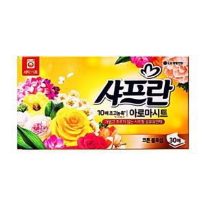 샤프란 세탁기용 아로마시트 30매 코튼블로섬 학교 관공서 빨래