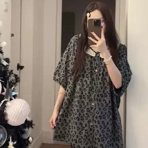 여름 캐주얼 투피스 커플 잠옷세트 오렌지 하트 순면 잠옷 다올2