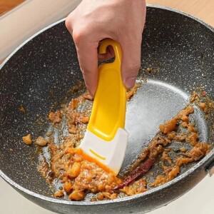 주방 스크레이퍼  블레이드 브러시 청소 뒤집개 더러운 팬 냄비 접시 클리너 도구 요리 베이킹 가제트