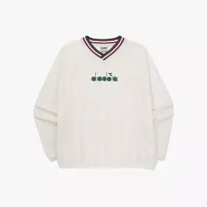 디아도라 diadora [공식스토어] V넥 긴팔 피스테 OFF WHITE 791025
