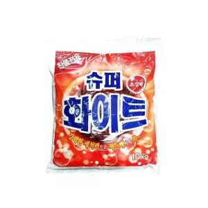 웅진 M8L9L8H2 슈퍼화이트 분말세탁세제 1KG 10봉 대용량업소용