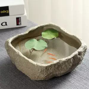 돌수반 꽃 수반 돌화분 어항 도자기 수조 연못 인테리어 원예