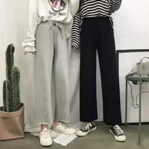 일자 9부 트레이닝 와이드 팬츠 HH-A31운동복바지 츄리닝 밴딩 여성 여름