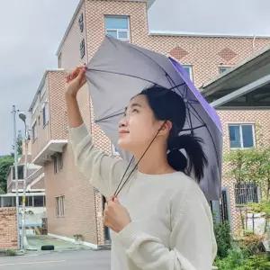 [룽스_62]쓰는 우산모자 소형 머리에쓰는우산 퍼플