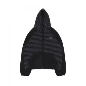 브랜드정품 THE COLDEST MOMENT TCM stripe raglan fleece jacket (charcoal) 162742