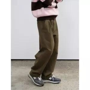 제너럴아이디어 GENERALIDEA MAN 와이드 투턱 치노 팬츠 BROWN SBE3M11005 1348881252776