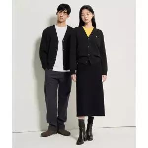 매장정품 빈폴 BEANPOLE MEN [Essential] 남녀공용 코튼 베럴비 가디건 카디건 블랙 BC615AE105 721421