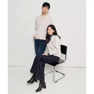 매장정품 빈폴 BEANPOLE MEN [Essential] 남녀공용 코튼 베럴비 가디건 카디건 아이보리 BC615AE100 721686