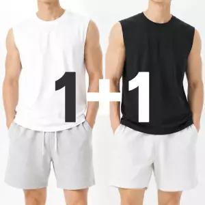 1+1 남자 스판 나시 듀폰 소로나 비침없는 여름 민소매 런닝 이너 티셔츠 헬스 운동 남성 나시티 빅사이즈