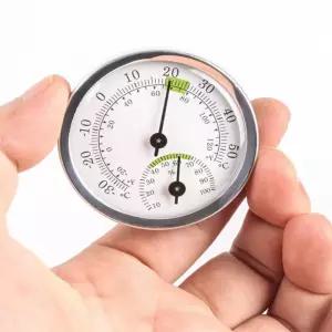 미니 아날로그 온습도계 펫샵 실버 식당