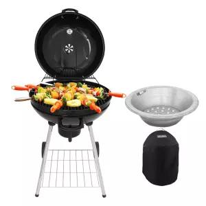 꾸버스 바베큐그릴 애플57 프리미엄SET 숯통+커버 BBQ 숯불 직화 훈제 펜션 야외 대형
