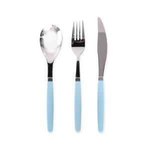 한스푼 포이에마 컬러 1인 디너세트 (디너스푼 + 디너포크 + 디너나이프) 블루(BL), 1개
