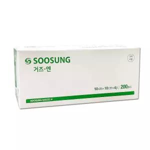 수성 거즈엔 10cmx10cmx4p 200개/1통 드레싱 의료용 수술 소독