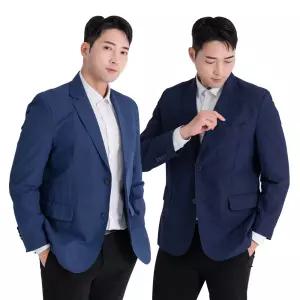 시원한 남성 여름 마이 남자 세미 정장 콤비 자켓 네이비 블루 여름용